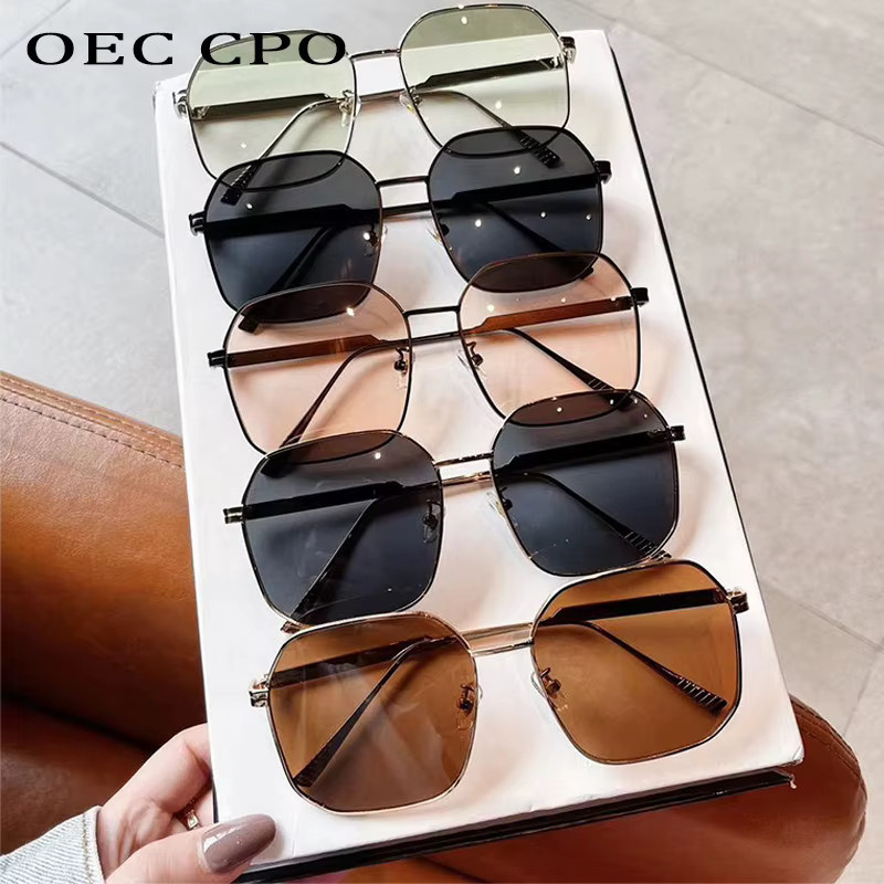 Oec cpo o1142 Sonnenbrille, quadratisch, Vollrand, Metall, grün, Damen - Bild 2