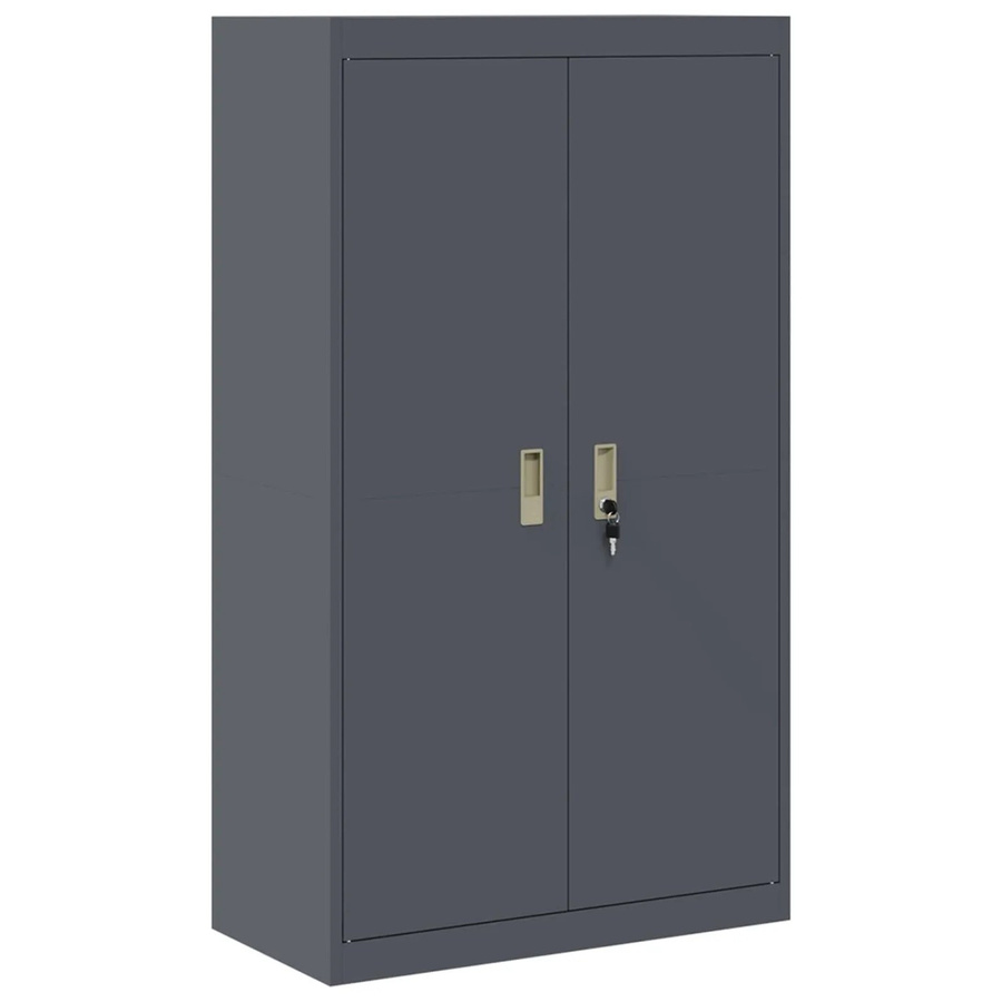 Set aus 2 vidaXL Aufbewahrungsschränken aus Stahl in Anthrazit im Industrie-Style, B/T/H: 80 x 40 x 140 cm - Bild 2