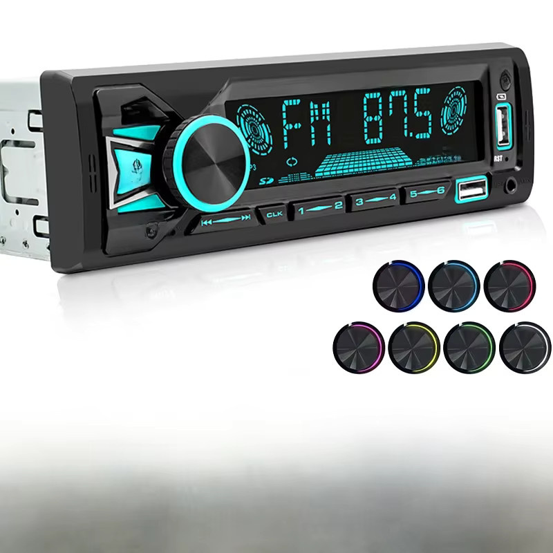 Hippcron 1DIN Autoradio MP3-Player mit Bluetooth, FM-Empfänger, AUX, USB und TF-Slot in Schwarz - Bild 7