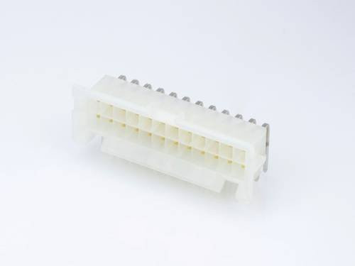 Molex Einbau-Buchsenleiste Standard 24 Polzahl in Weiß mit Goldkontakten - Bild 1