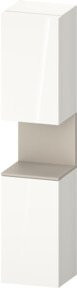 Duravit Hochschrank Qatego mit 2 Türen in Tau matt und Weiß Hochglanz, B/T/H: 40 x 36 x 176 cm - Bild 1