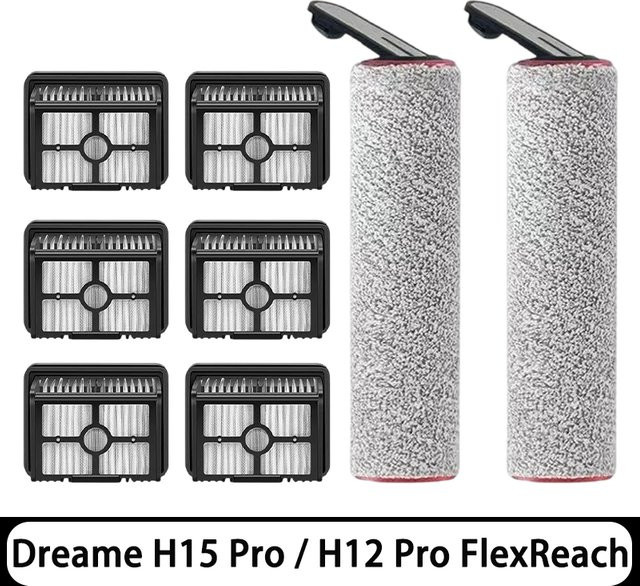 LIXIU Bürstenfilterzubehör kompatibel für Dreame H15 Pro, H12 Pro FlexReach und H13 FlexReach - Bild 1