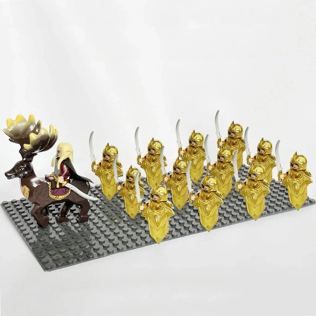 Burg Ritter Rohan Azog Orks Halbtier Menschliche Armee Elfen Wachen Römischer Soldat Minifigur Baustein Spielzeug, 13-teiliges Set, ab 14 Jahren - Bild 1
