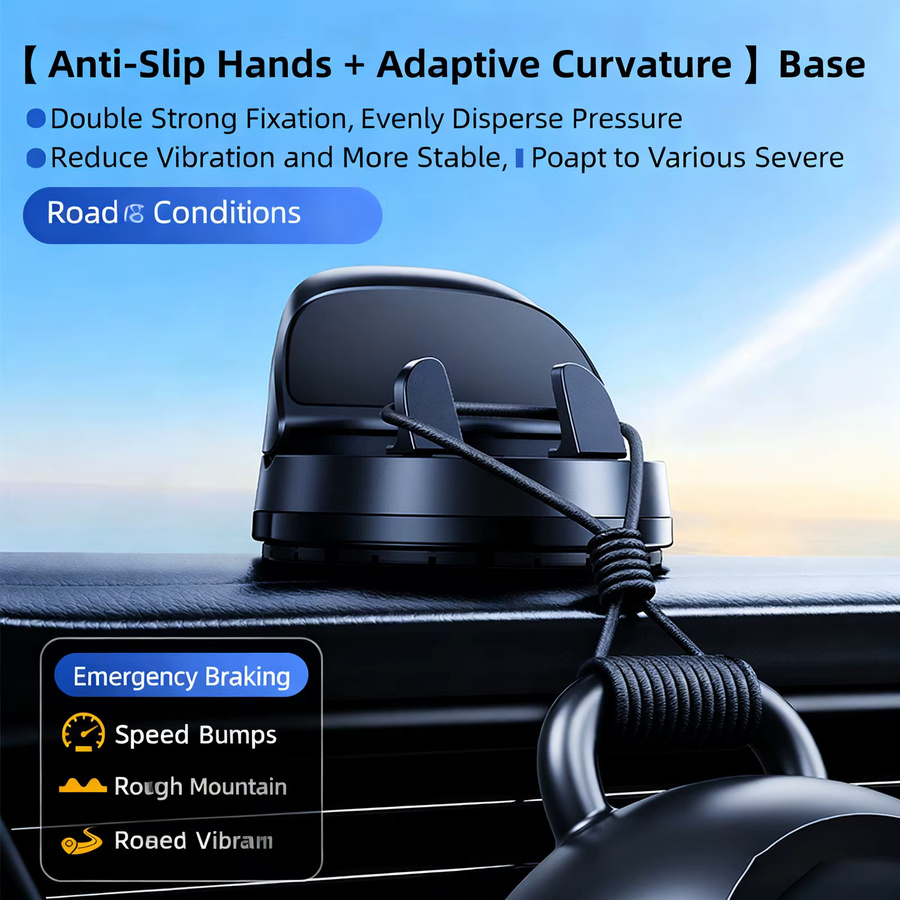 Oatsbasf Universelle Auto-Armaturenbrett-Handyhalterung in Schwarz mit 360 Grad Drehung für iPhone, Samsung und Google zur einhändigen Bedienung - Bild 6