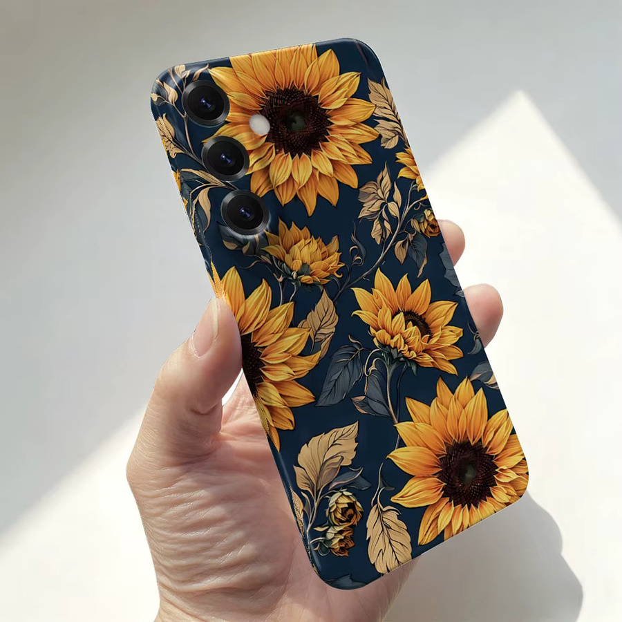 Stoßfeste Handyhülle mit Sonnenblumen-Design für Samsung Galaxy S26 S25 S24 S23 S22 Plus S21 Ultra Edge FE, Hart-PC, Mehrfarbig - Bild 3