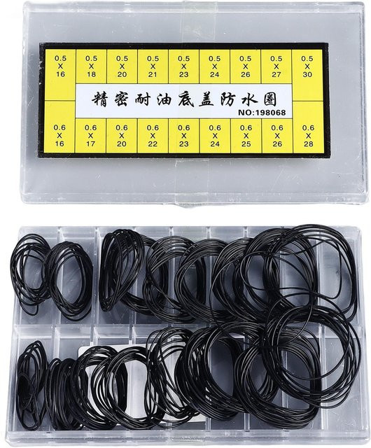 O-Ring-Uhrendichtung, Kautschuk, 0,5 mm, 0,6 mm, yellow - Bild 1