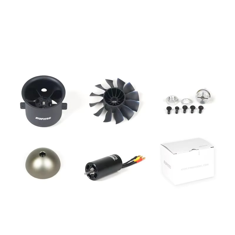 FMS 70 mm 6S Pro V2 12-Blatt-Kanalventilator EDF Jet, RC Flugzeug - Bild 2