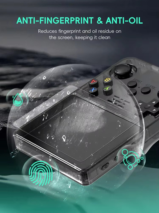 DATA FROG Displayschutzfolie aus gehärtetem Glas für R36S und R35S Handheld-Konsolen, transparent, 3,5 Zoll - Bild 4