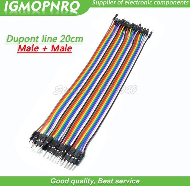 40 Stück Dupont Line Stecker zu Stecker Kabel Set, 20 cm, Mehrfarbig, für Arduino DIY Kits - Bild 1