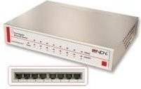 Lindy 8 Port Gigabit Desktop Switch Premium im Metallgehäuse Schwarz/Silber (25045) - Bild 1