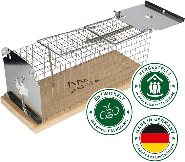 Tevigo Gardigo Lebend-Rattenfalle Käfig in Silber - Bild 1