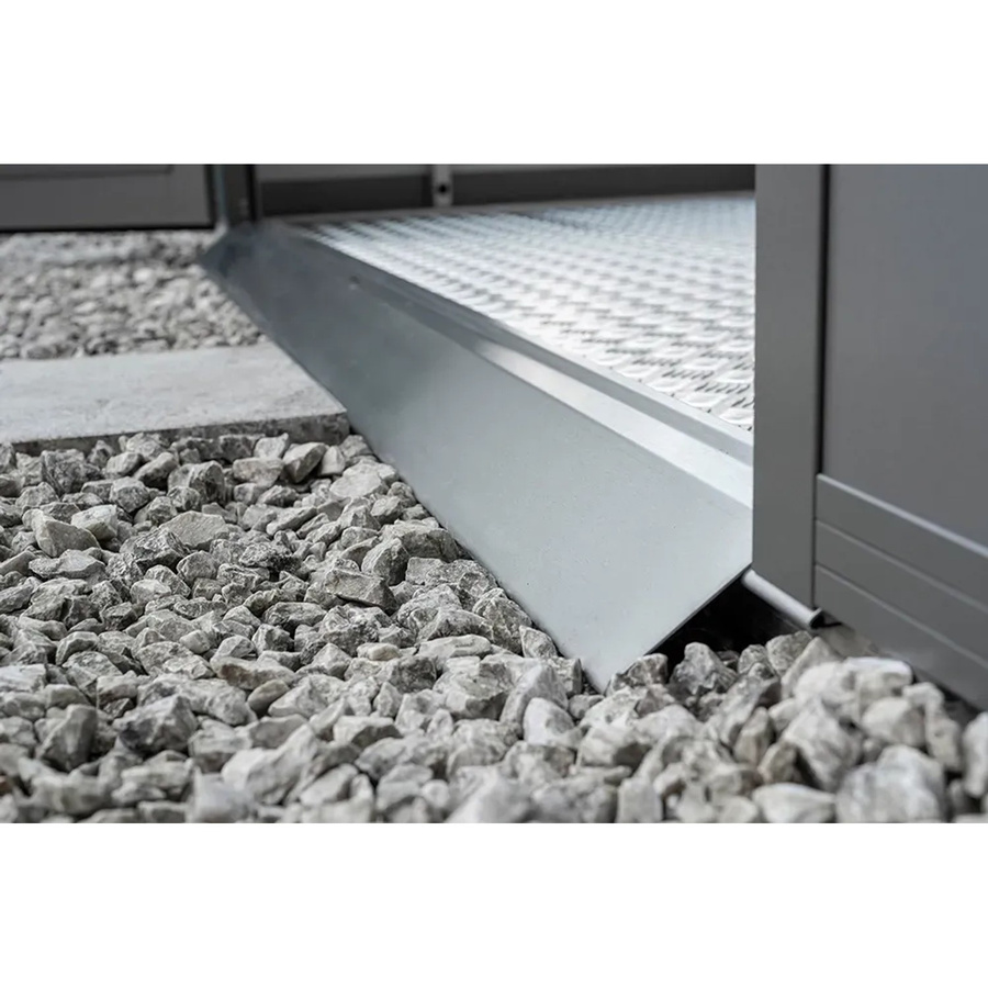 Biohort Bodenschwellenrampe für CasaNova Doppeltür aus Aluminium in Grau - Bild 2
