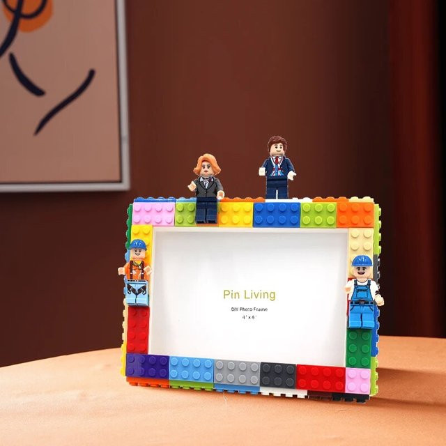 Pinliving DIY bunte Bausteine Foto Rahmen, Bunt / Mehrfarbig - Bild 1