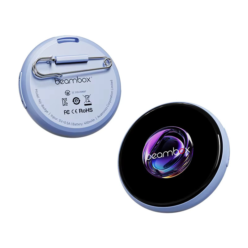 Beambox Niji E-Badge Elektronisches Abzeichen mit 1,53 Zoll Touchscreen in Pink - Bild 3