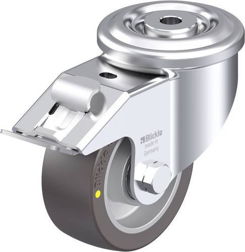 Blickle LKR-ALST 100K-FI-AS Stahlblech-Lenkrolle in Silber, Rad-Durchmesser: 100 mm, Tragfähigkeit: 320 kg - Bild 1