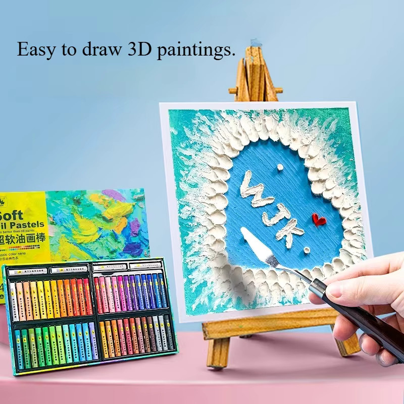 Emenne Ölpastellkreide Set in Multicolour mit 16 Farben aus Wachs für Kunst und Skizzen - Bild 2