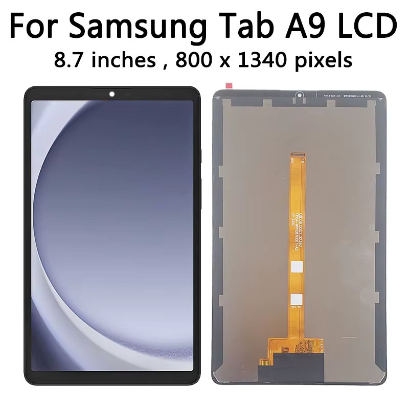 Samsung Tab A9 LCD Display Touchscreen Digitizer Glas Panel Montage in Schwarz für SM-X110 und SM-X115 (8,7 Zoll) - Bild 3