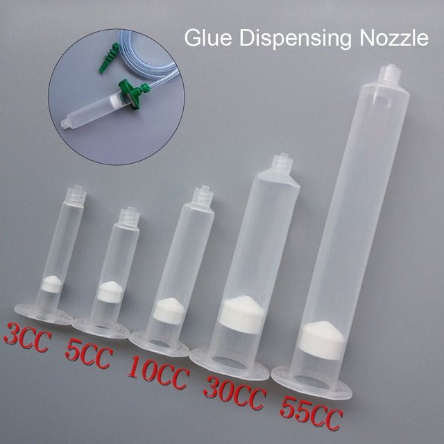 Transparentes Kunststoff-Flüssigkeitsspender-Set mit Luer-Lock-Adapter und verschiedenen Kapazitäten von 3 cc bis 55 cc - Bild 1