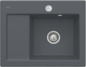 Villeroy & Boch Spüle Subway 45 Compact in Graphitgrau mit Ablaufgarnitur und Exzenter - Bild 1