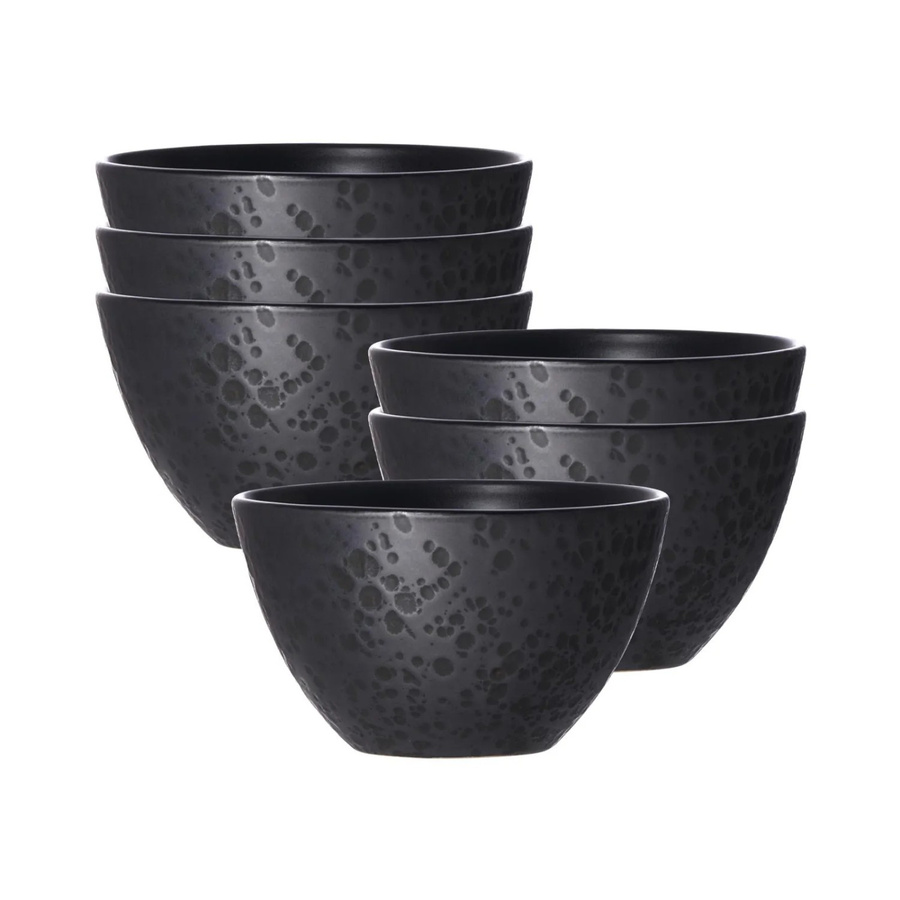 Ritzenhoff & Breker Müslischalen Kitwe aus Keramik, Schwarz, 6er Set, Durchmesser: 14 cm - Bild 2