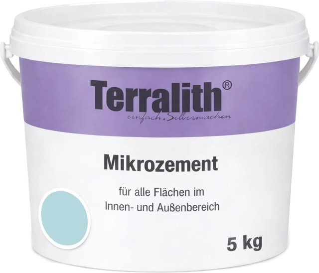 Terralith Mikrozement Fix & Fertig LFC0451 Blau, 5 kg für 3,5 qm, Körnung 0-2 mm - Bild 1