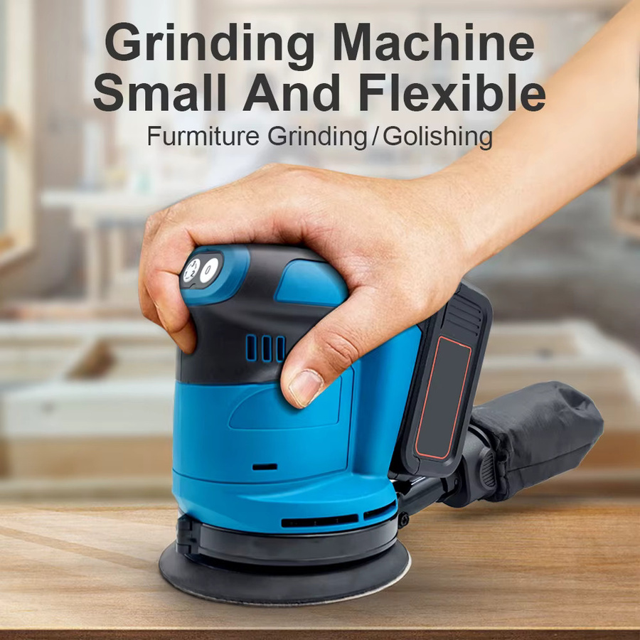 Makita LXT Elektrischer Exzenterschleifer in Blau für 18 V Akku, 125 mm Schleifscheibenaufnahme, 3-Gang-Holzschleifer zum Schleifen und Polieren - Bild 3