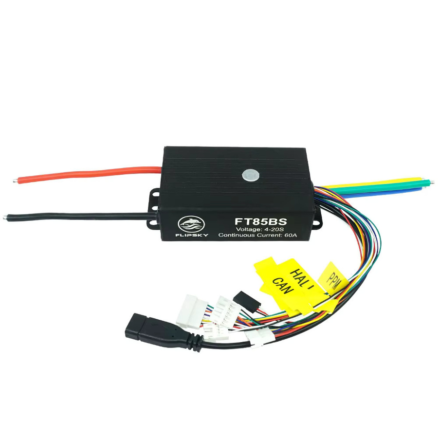 Flipsky FT85BS ESC Geschwindigkeitsregler mit Aluminiumgehäuse in Schwarz für Elektro-Skateboard, Roller, E-Bike und Roboter - Bild 2