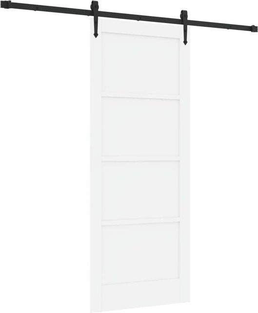 vidaXL Schiebetür ORKDAL aus massivem Kiefernholz in Weiß, B/H: 83 x 202 cm - Bild 1