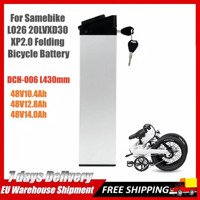 Samebike E-Bike Pedelec Akku DCH 006 Lithium-Batterie 48V 14Ah für LO26 20LVXD30 XP2.0 Faltfahrräder und LAFLY X3 JINGHMA R7 R5 - Bild 1