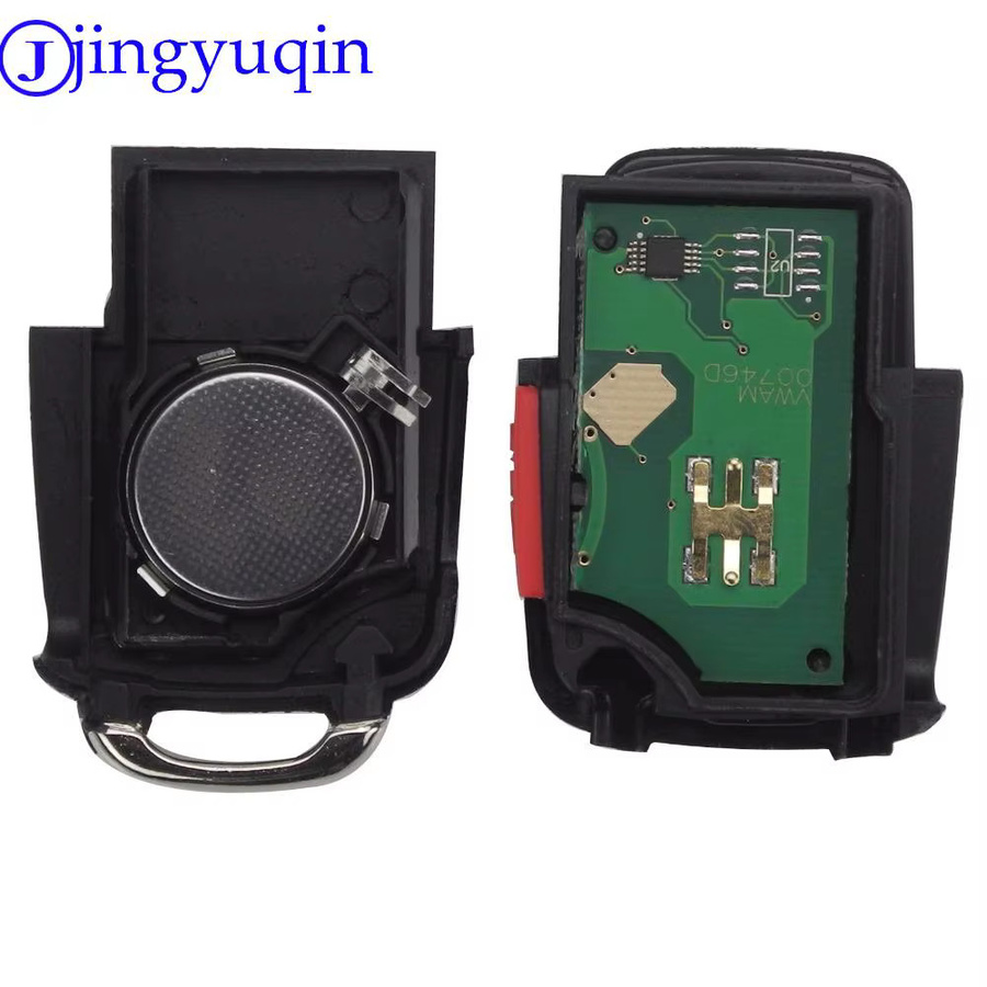 Jingyuqin ASK HL01J Remote Key Shell für Volkswagen VW Touareg, Flip Key Fob, Schwarz, 315 MHz, ID48 4B - Bild 4