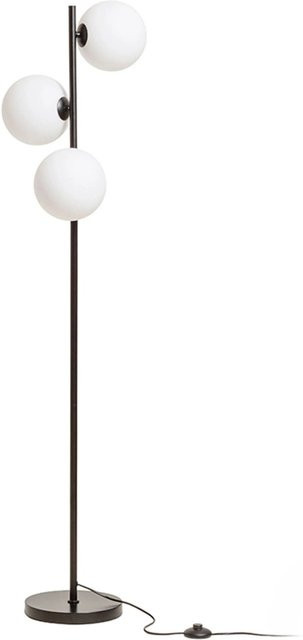Rendl Stehleuchte Etheria Schwarz mit Opalglas und LED-Leuchtmittel 21 W - Bild 1