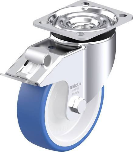 Blickle LK-POTHS 125XR-1-FI Stahlblech-Lenkrolle in Blau/Mehrfarbig mit 125 mm Rad-Durchmesser und 275 kg Tragfähigkeit - Bild 1