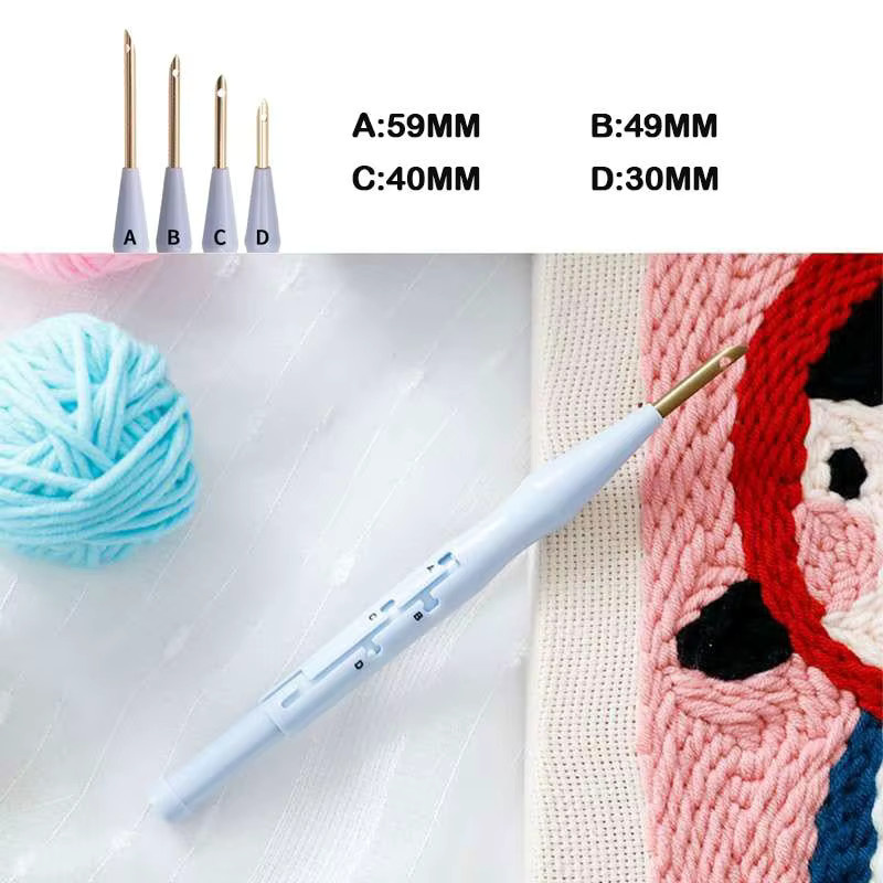 Punch Nadel Stickerei Set für DIY Projekte in Multicolour und Blau aus Kunststoff - Bild 2