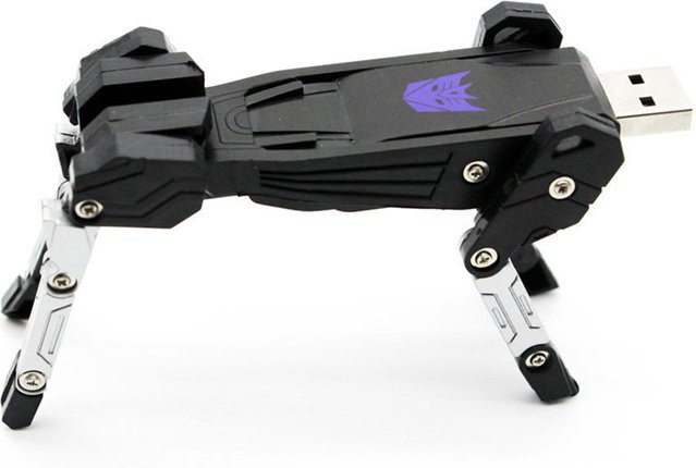 JASTER Transformers USB-Stick aus Kunststoff in Schwarz mit 64GB oder 128GB Hochgeschwindigkeits-Speicherkapazität - Bild 1