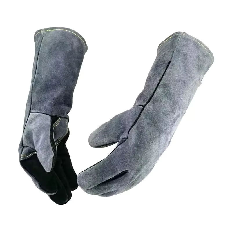 Wärmeisolierte Schweißhandschuhe für TIG/MIG und Grillen in Schwarz und Grau - Bild 7
