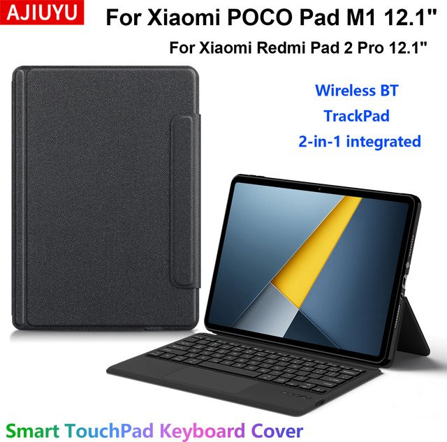 Xiaomi Magic Keyboard mit Touch Trackpad und Smart Case für das Redmi Pad Pro 12,1 Zoll, Schwarz, Bluetooth Wireless Schutzhülle - Bild 1