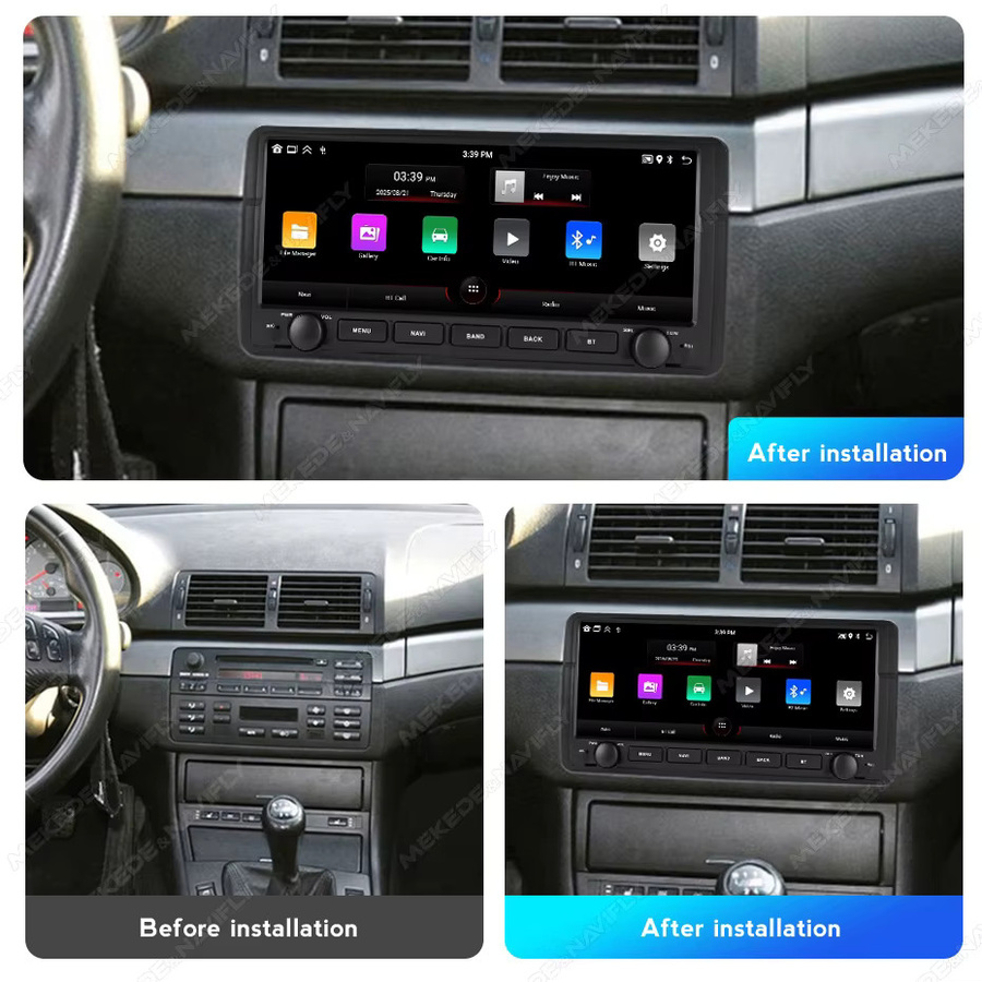 MEKEDE Android 15 Autoradio mit Carplay, DSP und GPS für BMW E46 M3 und Rover 75 Coupe in Schwarz - Bild 2