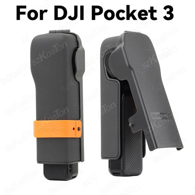 DJI Osmo Pocket 3 Schutzhülle mit Kameraobjektiv-Schutz und Displayschutzfolie in Schwarz inklusive Anti-Fall-Flip-Cover und Schnellverschluss-Hülle - Bild 1