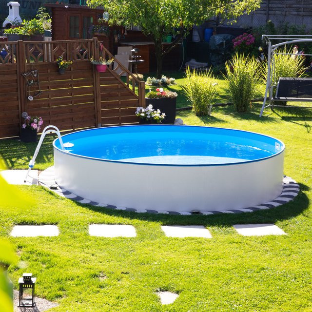 Steinbach Stahlwand Swimming Pool Set Nuovo rund, weiß, Durchmesser: 400 cm, Höhe: 90 cm - Bild 1