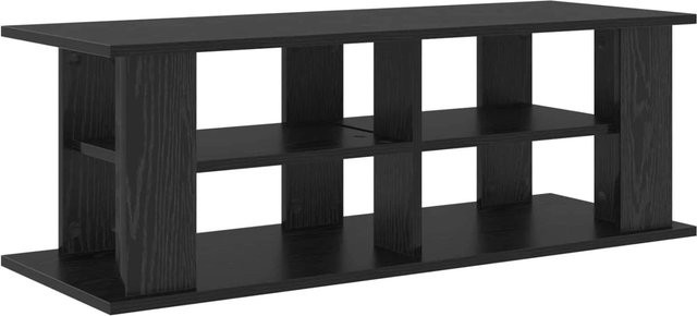 vidaXL TV-Ständer in Schwarz und Eichen-Optik mit Medienfächern, B/T/H: 96 x 35 x 33,5 cm - Bild 1