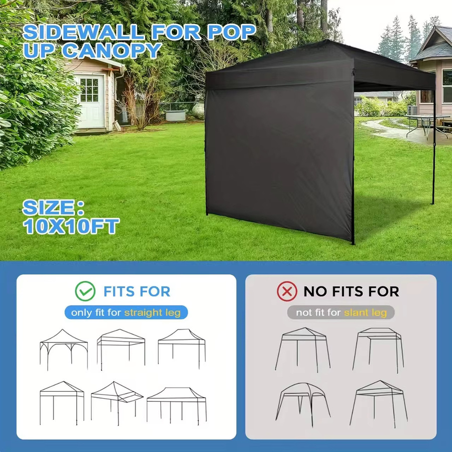 Tragbare Seitenwand aus Oxford-Polyester für Camping und Outdoor-Aktivitäten in Blau oder Schwarz - Bild 4