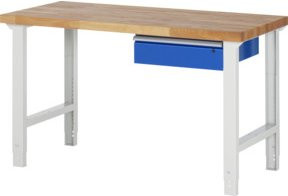 Rau Werkbank 7001A1 höhenverstellbar mit 1 Schublade, B: 150 cm, T: 70 cm, H: 79-114 cm - Bild 1