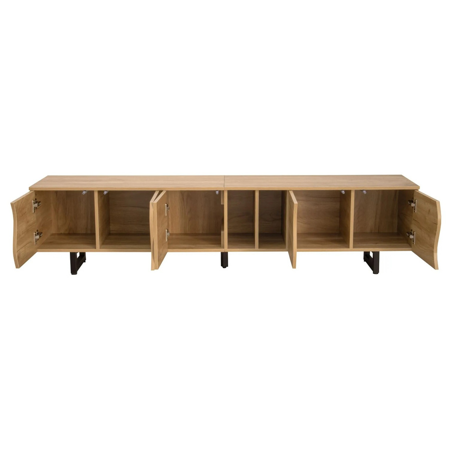 okwish TV-Schrank mit Stauraum und Metallbeinen in Natur, B/T/H: 191 x 38 x 46,5 cm - Bild 2