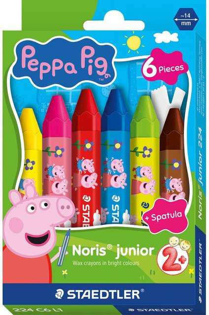Noris junior Wachsmalkreiden Peppa Pig in Mehrfarbig mit 6 Farben - Bild 1