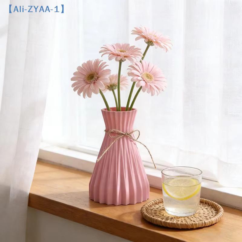 JETTING Origami-Vase im europäischen Stil, faltbare plissierte Blumenvase aus Kunststoff in Gelb, modern und geometrisch - Bild 3
