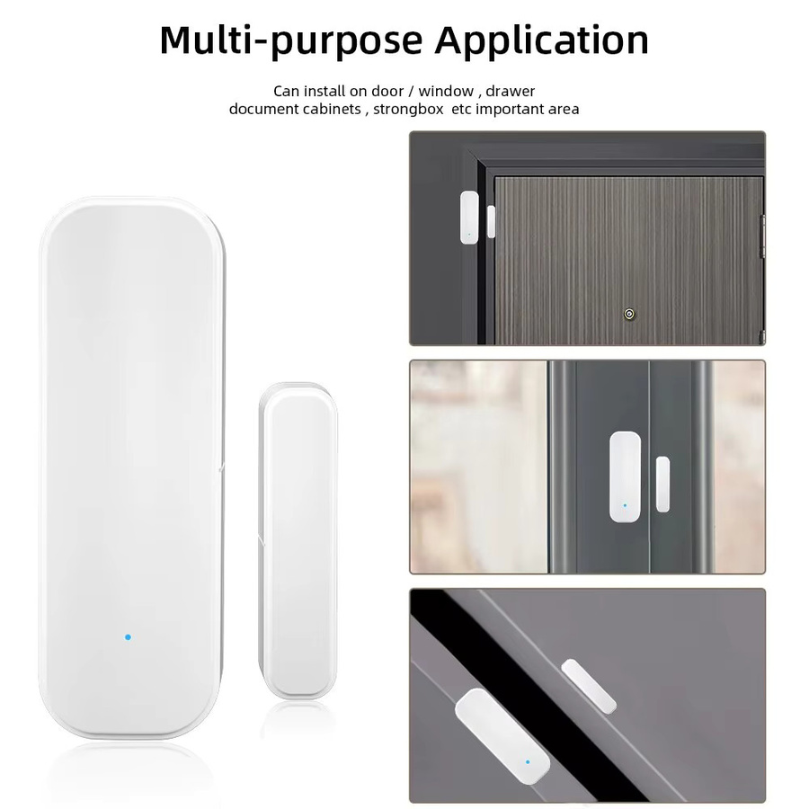 ONENUO Tuya Smart WiFi Türsensor in Weiß zur Öffnen und Schließen Erkennung, kompatibel mit Alexa und Google Home via Smartlife App - Bild 3