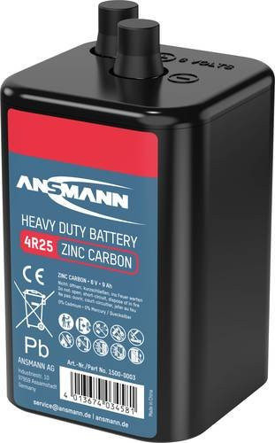 Ansmann 4R25 Spezial-Batterie Zink-Kohle 6V 9000 mAh Schwarz - Bild 1