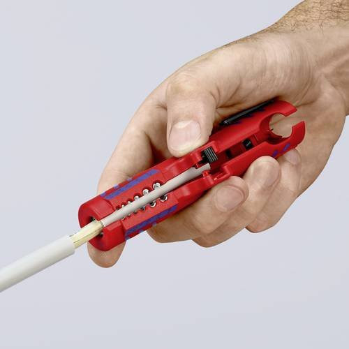 Knipex Universal-Abmantelungswerkzeug 16 85 125 SB für Rundkabel und Feuchtraumkabel, Länge: 125 mm - Bild 1