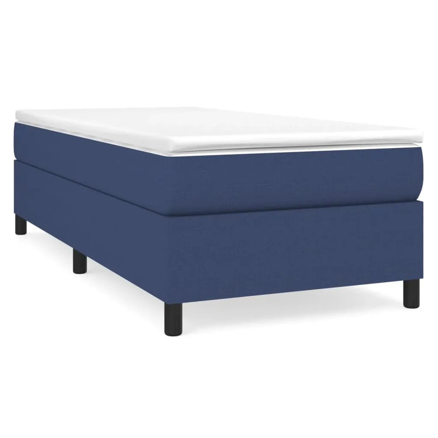 vidaXL Boxspringbett Blau Stoff B/T/H: 90 x 200 x 35 cm - Bild 2