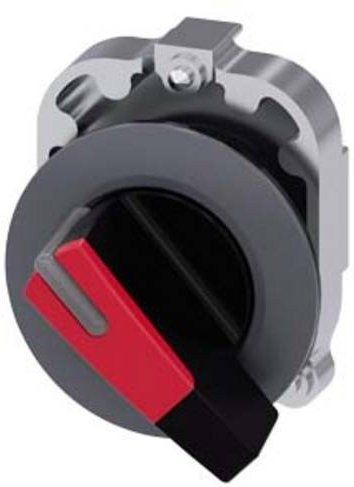 Siemens Knebelschalter 3SU1062-2EC20-0AA0 in Rot mit 45° Drehung und Metallgehäuse - Bild 1
